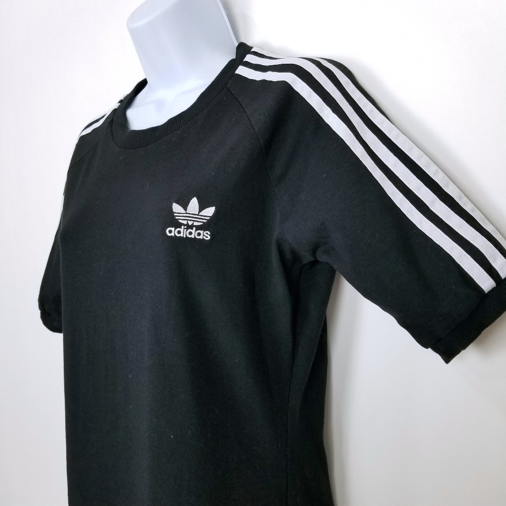 adidas 3 Stripes Logo Short Sleeve Dress T-shirt - Picture 3 of 6